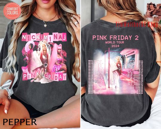 Limited Nicki Minaj Pink Friday 2 Tour Vintage Shirt