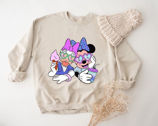 Minnie and Daisy Sweatshirt, Disney Family Sweatshirt, Miss Mouse and Duck