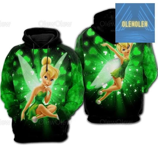 Tinker Bell Hoodie, Tinker Bell Hoodie, Tinker Bell 3D Hoodie, Tinker Bell Unisex Hoodie
