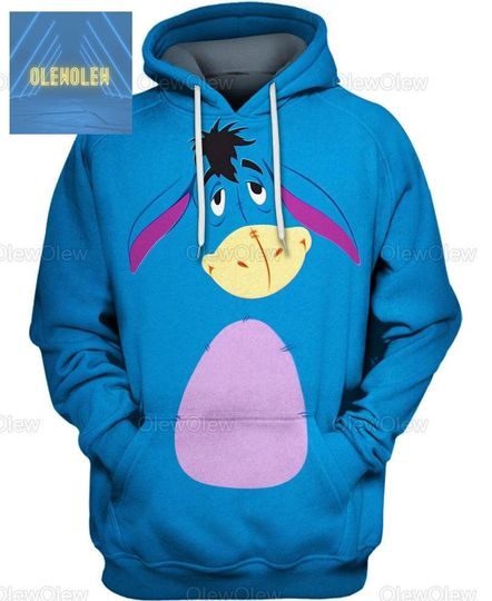 Discover Eeyore Hoodie, Winnie The Pooh Trendy Hoodie, Cute Eeyore Hoodie, Eeyore 3D Hoodie