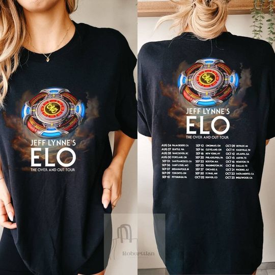 Jeff Lynne's ELO Shirt, The Over and Out Tour 2024 Shirt, Jeff Lynne's ELO Band Shirt