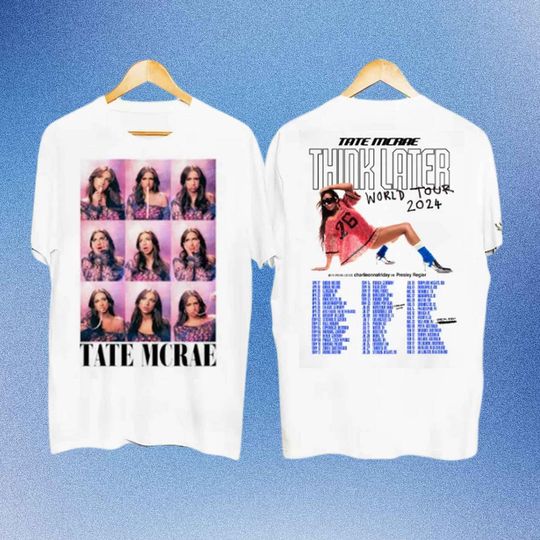 Discover Tate McRae The Think Later World Tour 2024 Double Sided Shirt