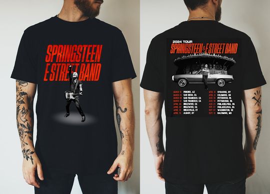 Bruce Springsteen And E Street 2024 Tour Shirt