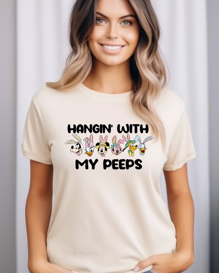 Discover Hangin' With My Peeps Shirt, Mickey And Friends Easter T-Shirt