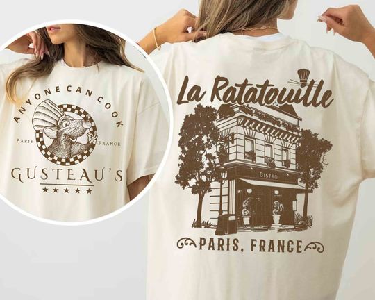 Disney Pixar Ratatouille Remy Little Chef Anyone Can Cook Shirt, Remy's Ratatouille Adventure Paris France Vintage Restaurant Tee,