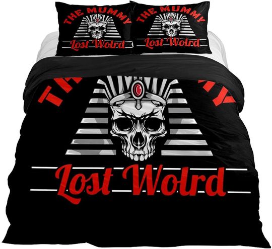 The Mummy Pharaoh Skull Head - Soft and Breathable Microfiber Comforter Bedding Set