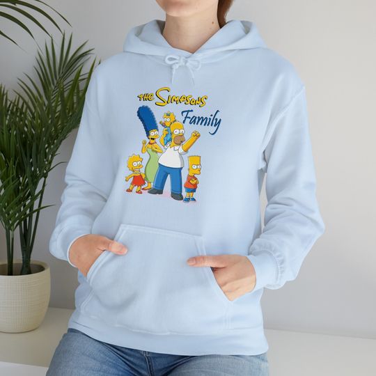 The Simpsons Unisex Hoodie, Funny Simpson Cartoon Graphic Hoodie