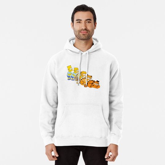 Bart to Garfield Pullover Hoodie