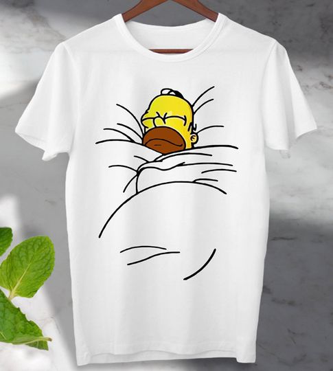 Discover Homer Simpson Sleeping Lazy The Simpson Cartoon T shirt