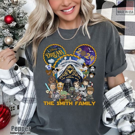 Custom Disneyland Star Wars Cruise Shirt, Family Cruise Trip 2024  Tshirt