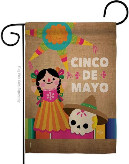 Cinco de Mayo Day Garden Flag - Summer Mexican Fiesta Party
