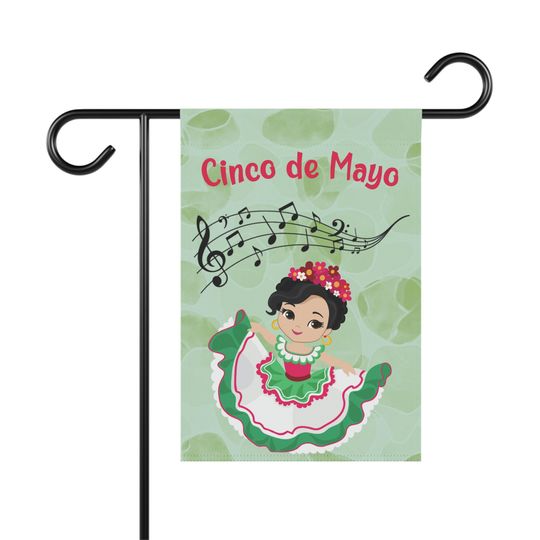 Cinco de Mayo Flag Fiesta Celebration Garden Flag | Cinco de Mayo Banner Outdoor Yard Flag for Mexican Party