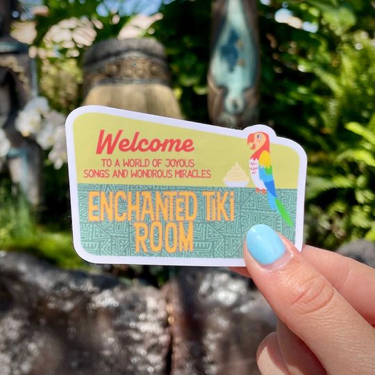 Tiki room sticker, Disneyland enchanted tiki room