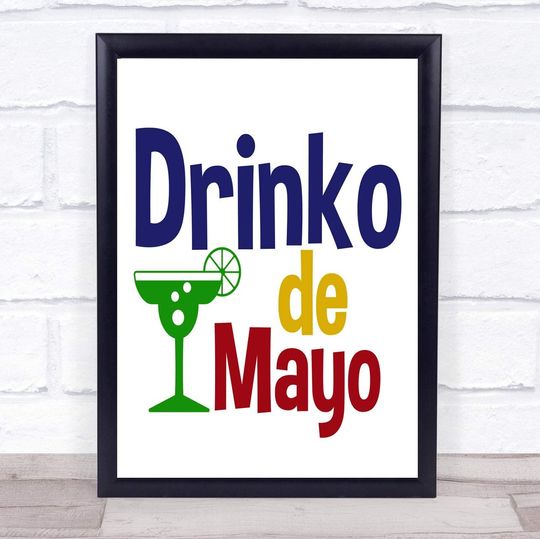 Funny Drinko Cinco De Mayo Poster