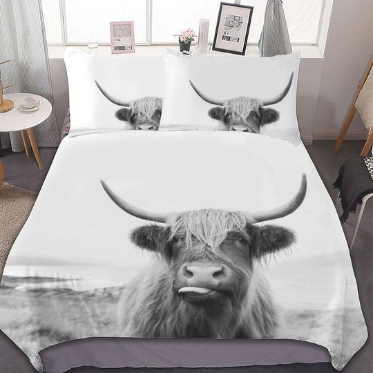 Discover Scottish Highland Cow Bedding Set