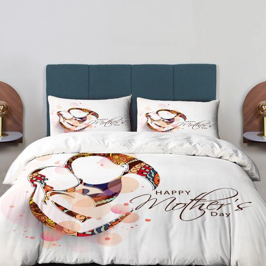 Discover BaoNews Happy Mother Day Bedding Set, Pink Carnation Flowers Bedding Set