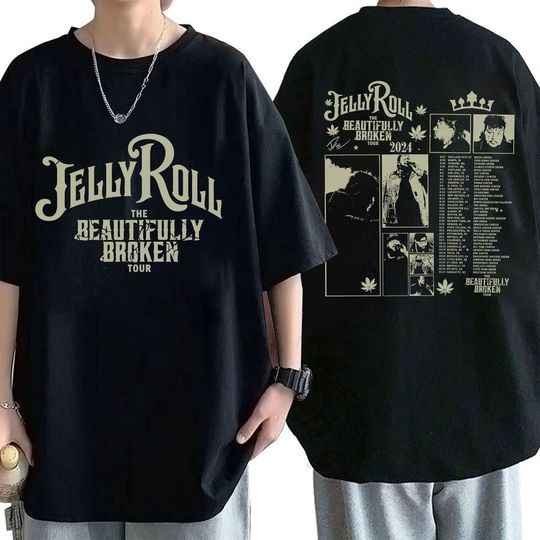 Discover Jelly Roll The Beautifully Broken Tour 2024 2 Side Shirt, Jelly Roll 2024 Concert
