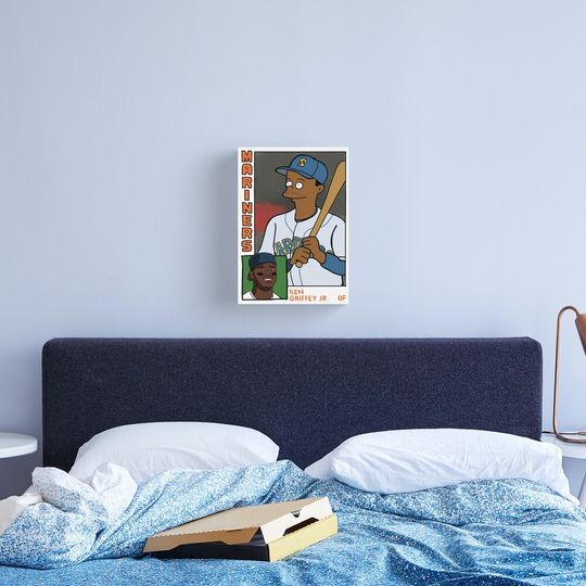 Ken Griffey Jr Canvas, Gift for baseball fan