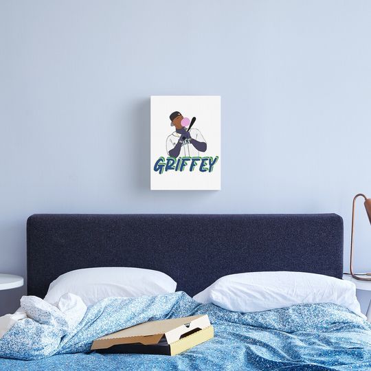 Ken Griffey Jr Canvas, Gift for baseball fan