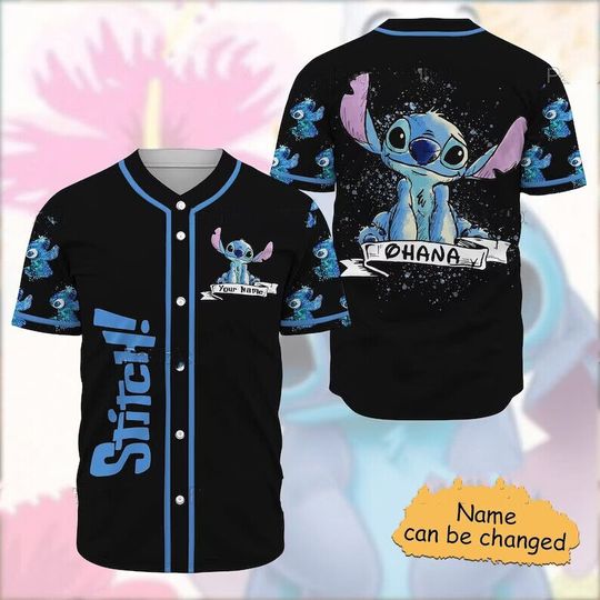 Discover Personalized Disney Stitch Baseball Jersey