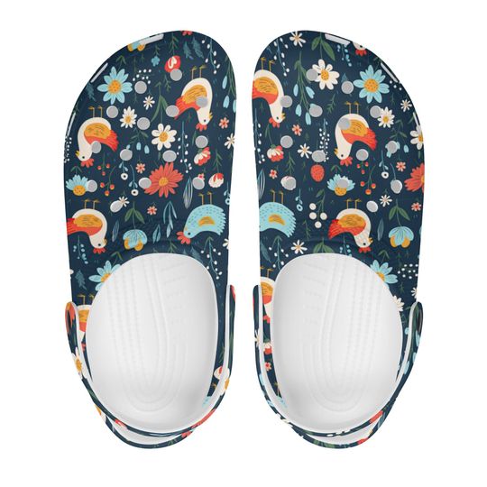 Cute Chicken Print Clogs