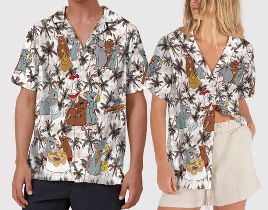 Tropical Disney Ratatouille Hawaiian Shirt Anyone Can Cook Vacation Shirt, Mouse Chef Shirt Button Up, Disneyland Shirt