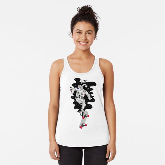 Discover Skateboard  graphic Racerback Tank Top