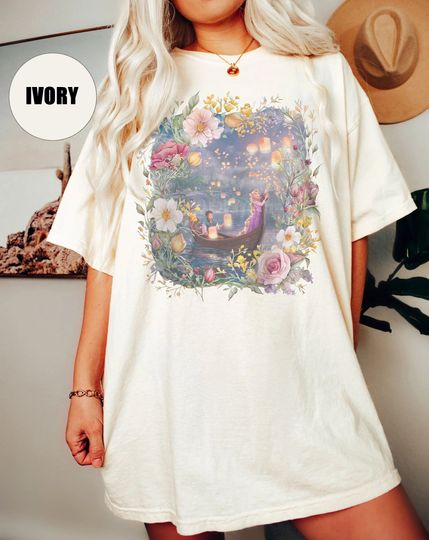 Discover Vintage Tangled Rapunzel Shirt, Disney Rapunzel Floral Shirt