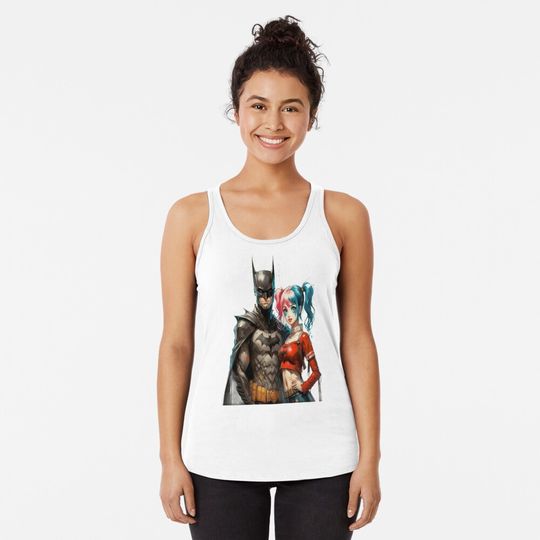 Batman and Harley Quinn Racerback Tank Top