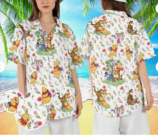 Disney Winnie The Pooh and Friends Wildflowers Hawaiian Shirt