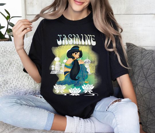 Vintage Jasmine Lotus Shirt, Disney Princess Jasmine Shirt , Gifts Idea