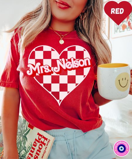 Valentines Day Teacher Shirt, Personalized Teacher Shirt