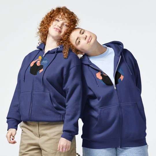Johnny Bravo Unisex Zipped Hoodie