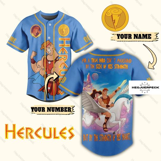 Personalized Disney Hercules Baseball Jersey