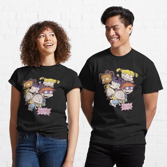 Rugrats Pile Up Distressed Group Shot Classic T-Shirt