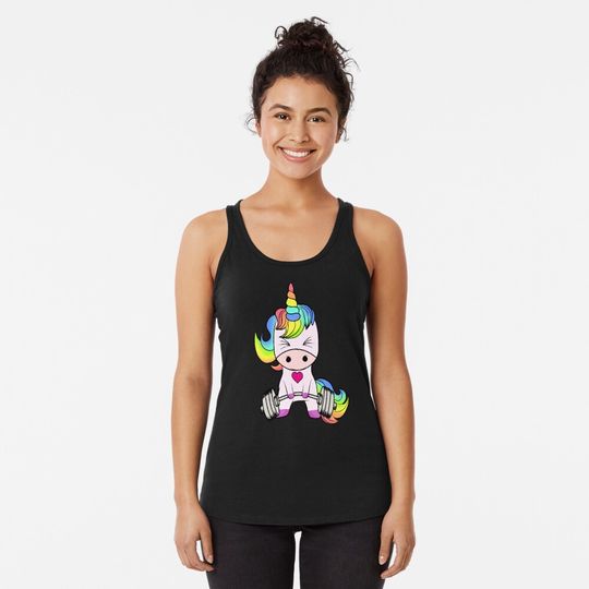 Unicorn Weightlifting Racerback Tank Top