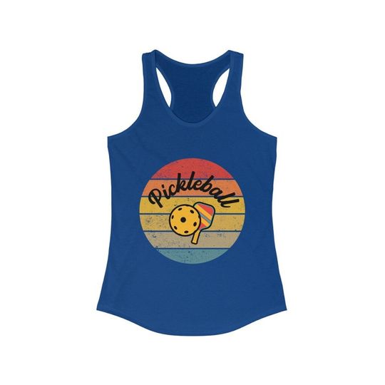Women's Pickleball Tank Top, Pickleball Paddle Tank Top, Pickleball Ideal Racerback Tank