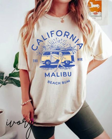 Malibu Tshirt, Vacation Shirt, Trendy Shirts