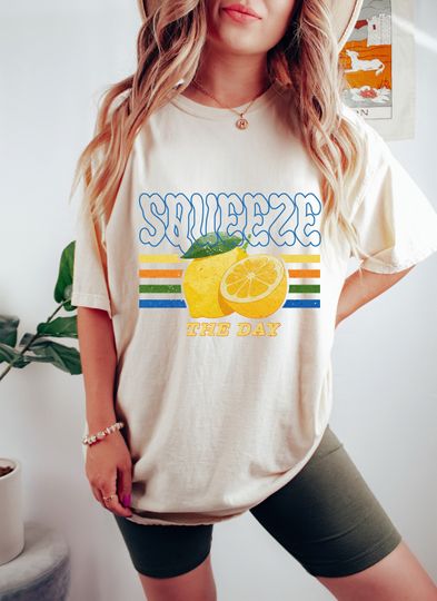 Squeeze The Day Lemon TShirt, Easy Peasy Lemon Squeezy Shirt