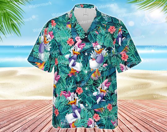 Daisy Duck Summer Hawaiian Shirt, Family Hawaiian Outfit