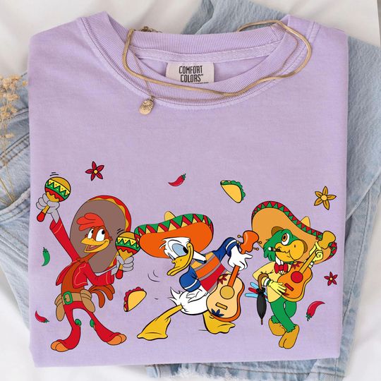 Retro The Three Caballeros  Shirt, Jose Donald Duck Panchito, Disney Cinco De Mayo Fiesta T-shirt