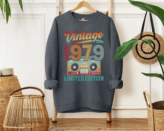 Vintage 1979 Limited Edition,  Perfect Birthday gift, Birth Year Shirt, Birthday Sweatshirt, gift for him and her