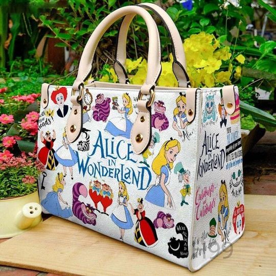 Alice In Wonderland Leather Handbag, Alice Disney Bags