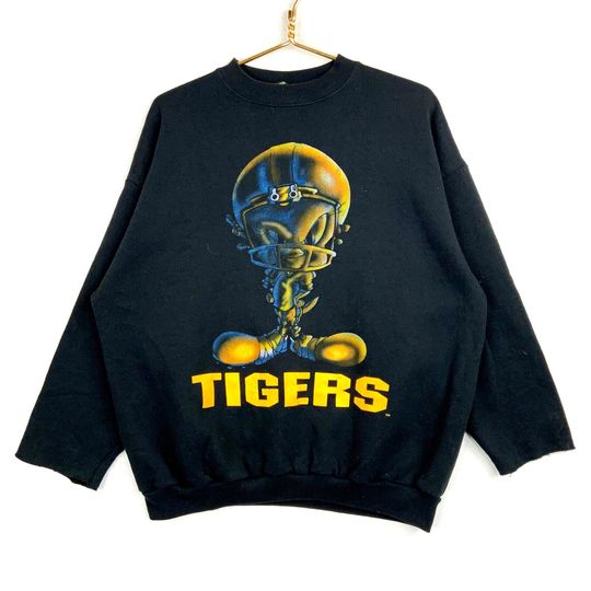 Vintage Tweety Bird Tigers Football Looney Tunes Sweatshirt