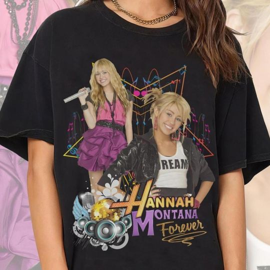 Retro Hannah Montana Unisex Tshirt, Hannah Montana Gift