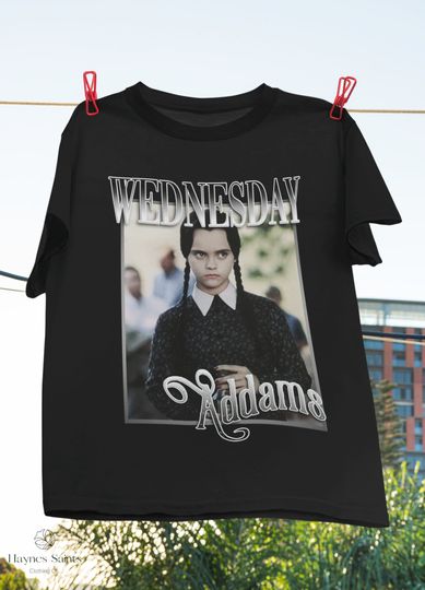 Wednesday Addams Vintage T-Shirt, Addams Family Shirt, Morticia Poster Shirt, Morticia Addams Fictional Character, Wednesday Shirt