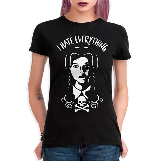 Wednesday Addams I hate Everything T-Shirt, The Addams Family Shirt