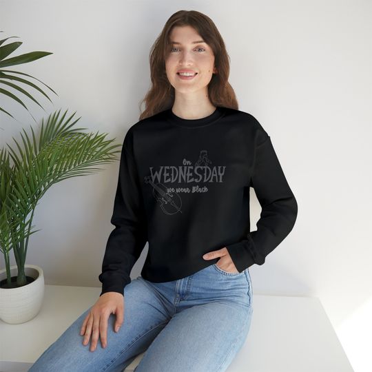 Discover on Wednesday we wear Black Sweatshirt