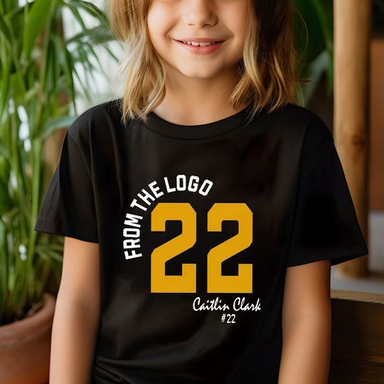 From The Logo 22 Caitlin Clark Youth T-Shirt, Caitlin Clark Basketball Kids Shirt