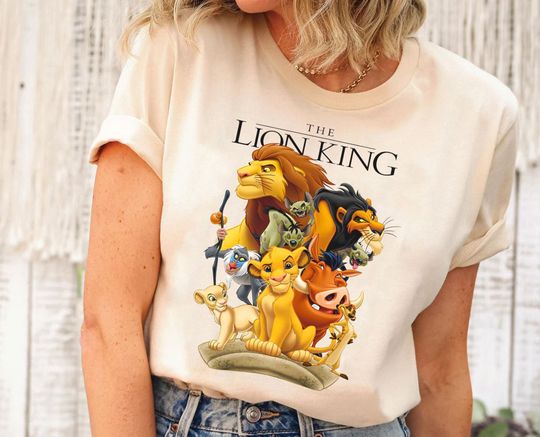 Retro Disney The Lion King Characters Squad Shirt, Funny Simba Timon Pumbaa Rafiki T-shirt